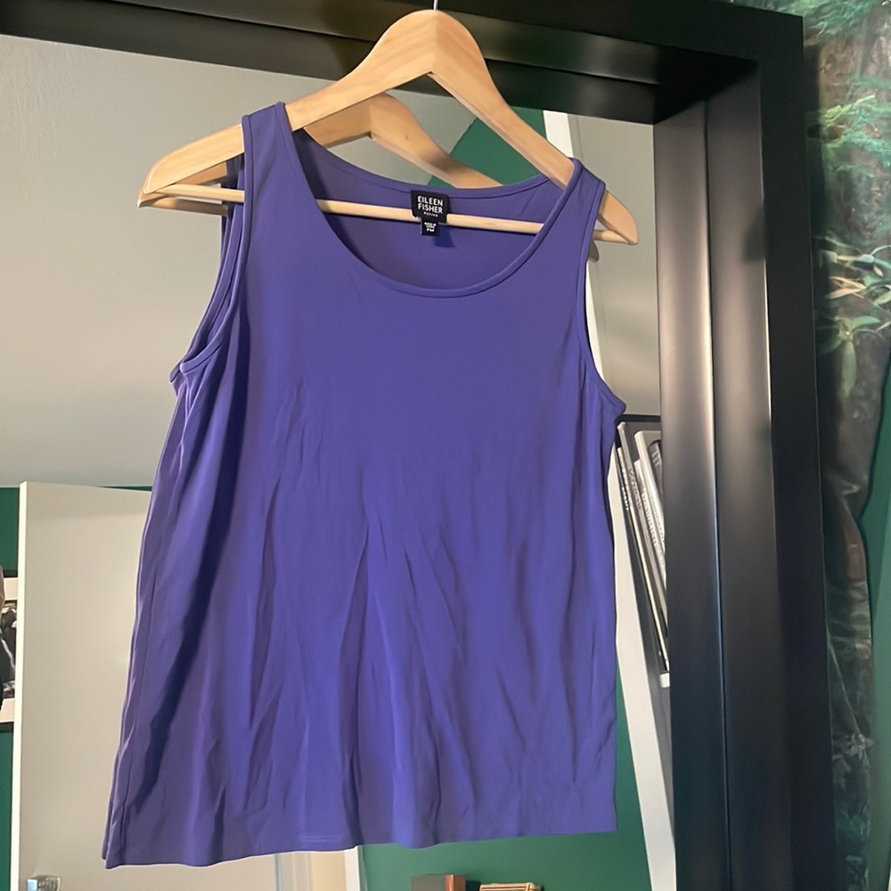Eileen Fisher silk lavender/periwinkle tank